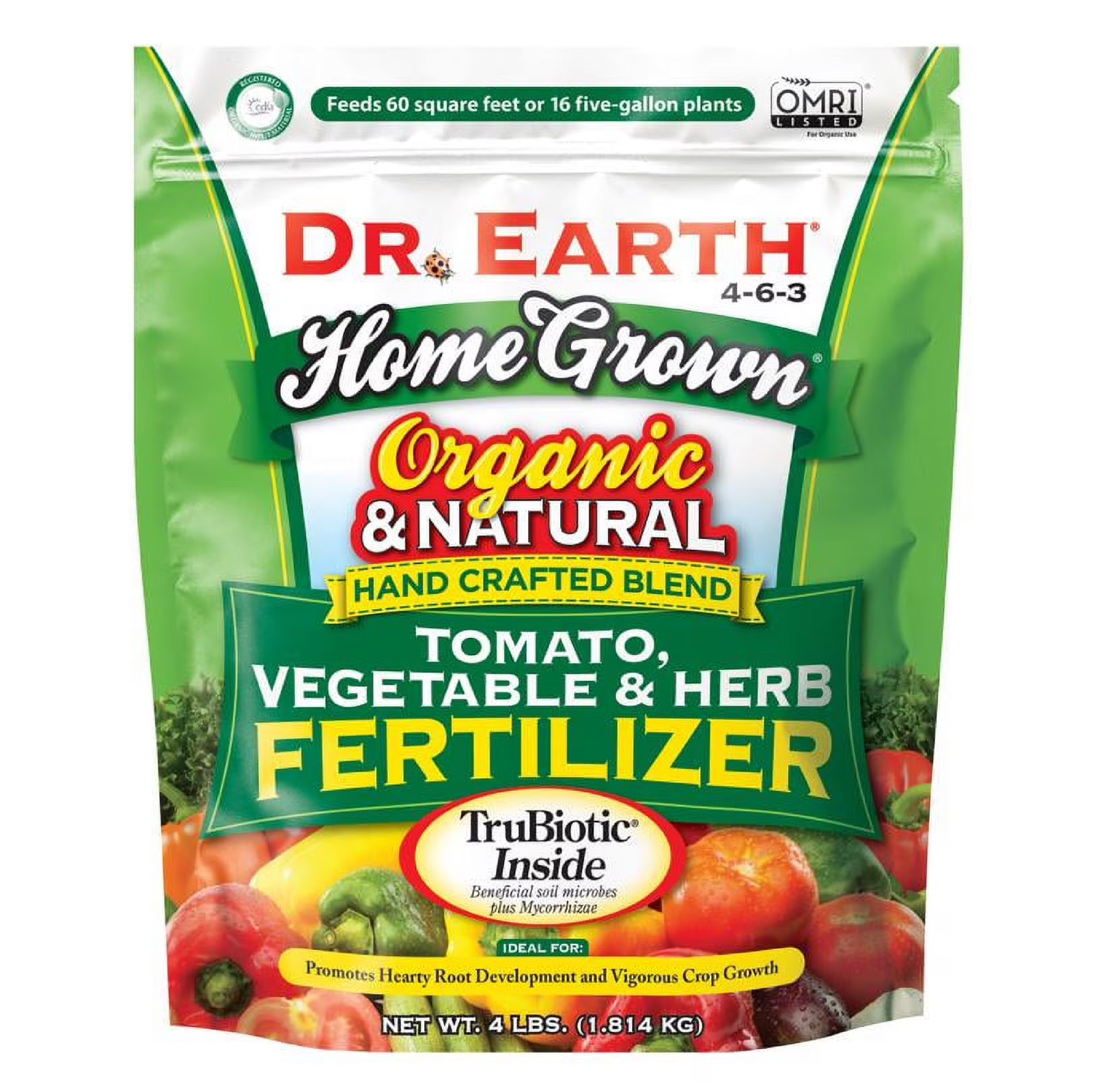 Organic & Natural Home Grown Tomato and Vegetable Food, 4-6-3 Fertilizer, 4 lb.