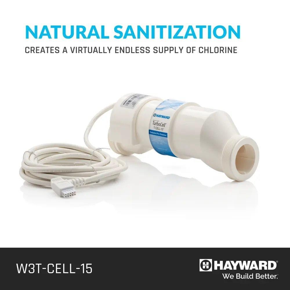 HAYWARD – W3T-CELL-15 – REPLACEMENT SALT CELL WITH 15-FT CABLE – 40,000 GALLONS
