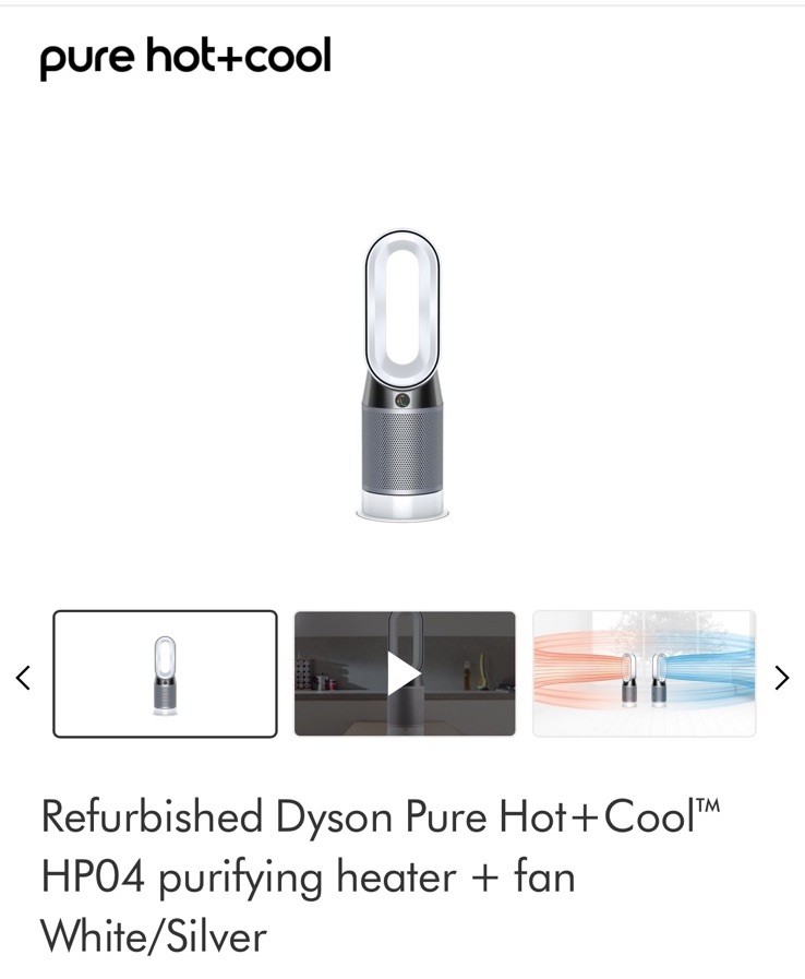 Dyson Pure Hot+Cool Link Air Purifier w. Remote Heater & Cooler HP04 – Colors