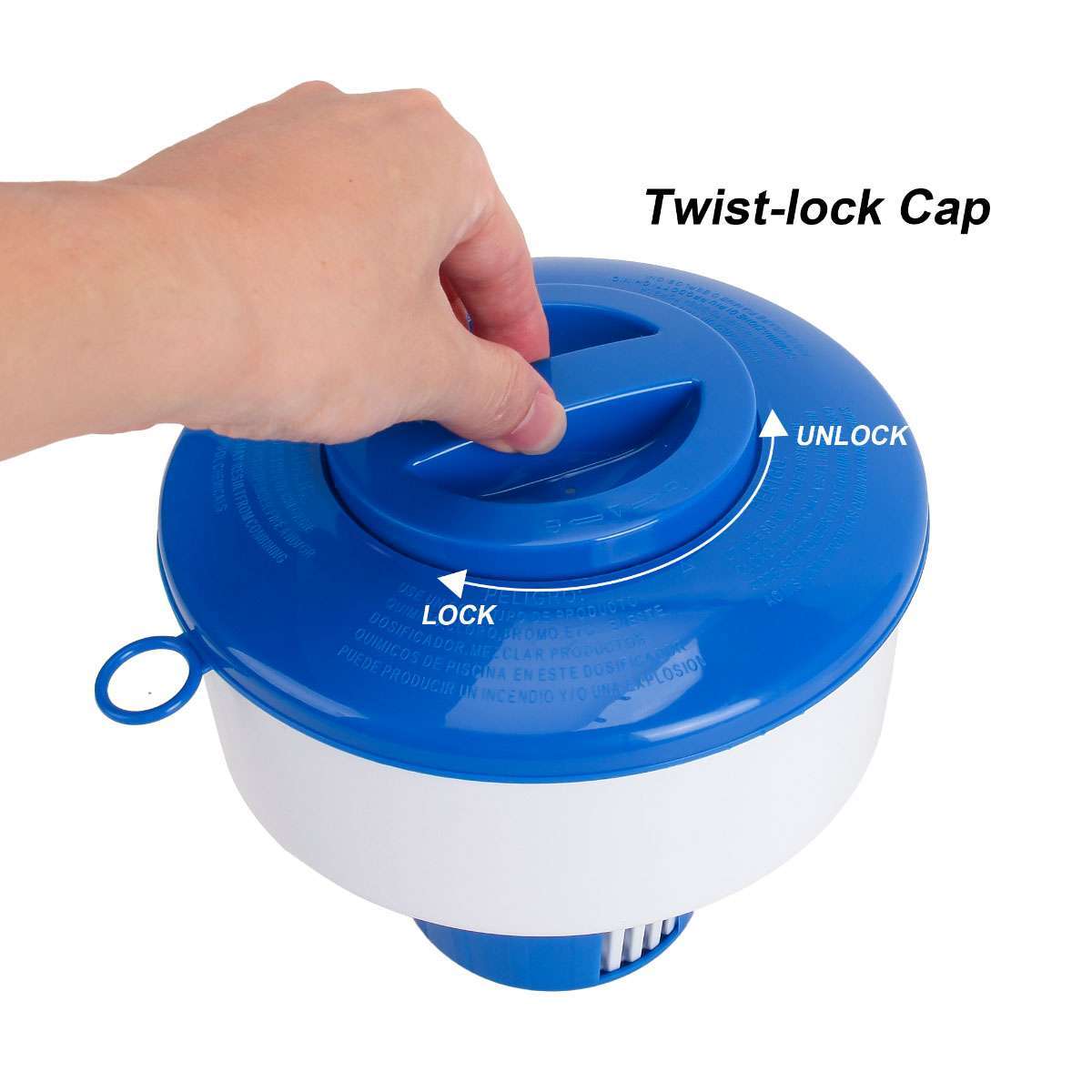 Floating Swimming Pool & Spa Chlorine Bromine Dispenser Holds 3″ Tablets 7″ High