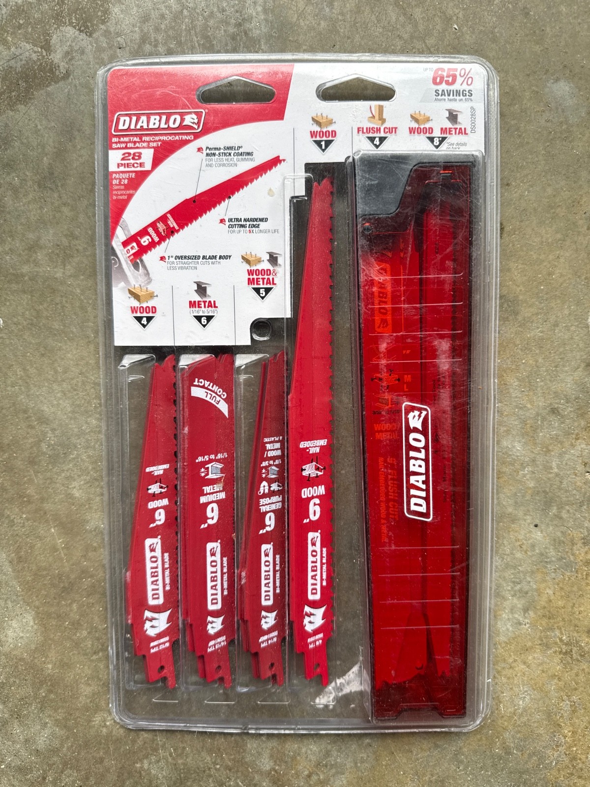 Diablo 28-Piece Bi-Metal Reciprocating Saw Blade Set Sealed- DS0028SP