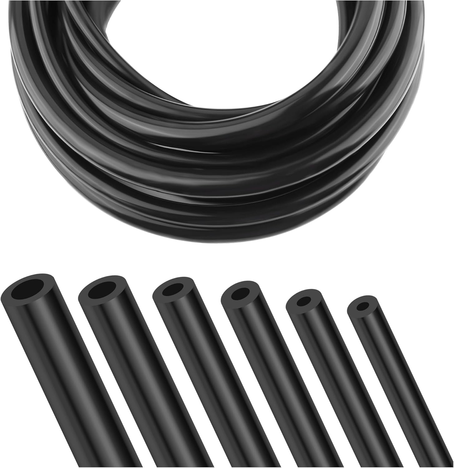 6PCS 5Ft Vacuum Line,Multipurpose Vacuum Lines Automotive for Car Engine,1/8″ 5/
