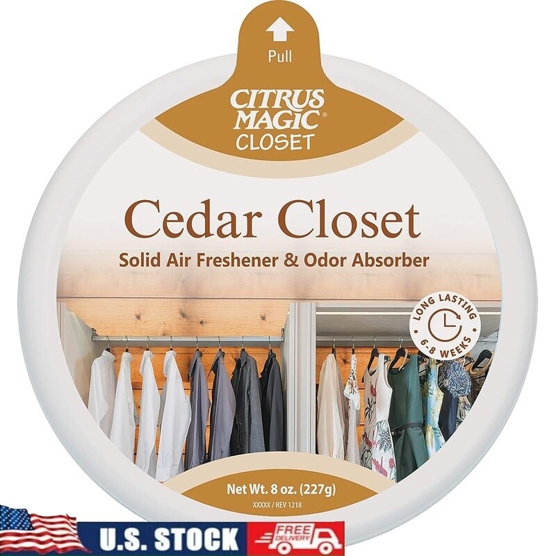 Cedar Closet Odor Absorbing Solid Air Freshener 8 Weeks Freshness Control New