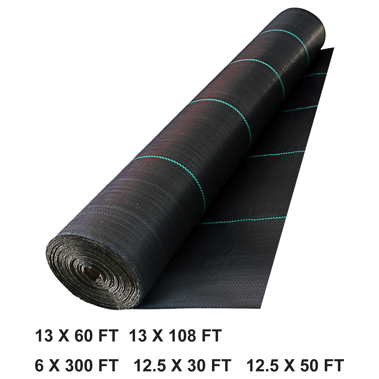 VEVOR Driveway Fabric Stabilization Geotextile Fabric 5 Sizes Underlayment Black