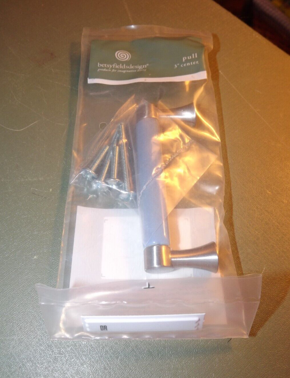 Betsy Fields Design 3″ Cabinet Drawer Pull Liberty 68948 Brushed Nickel & Blue