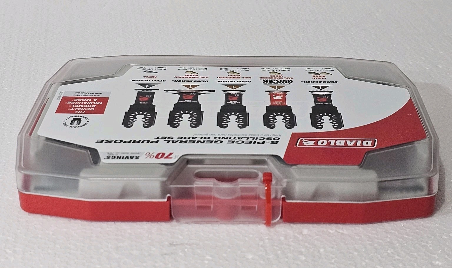 NEW In Case Diablo Universal Fit Wood and Metal Oscillating Blade Set (5pc) Seal