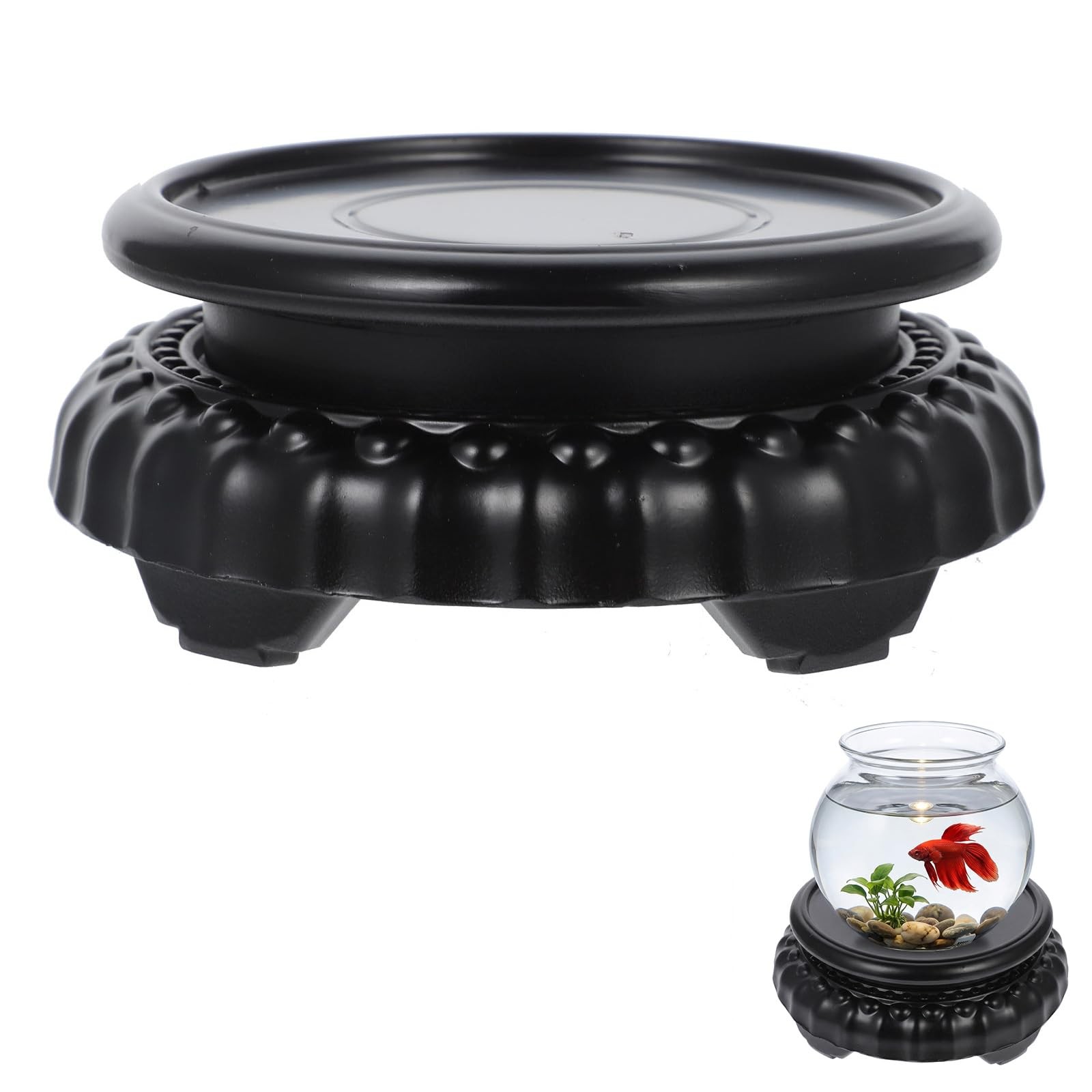 Durable Composite Bonsai Rotating Pedestal Flowerpot Base Vase Holder 5.11 In