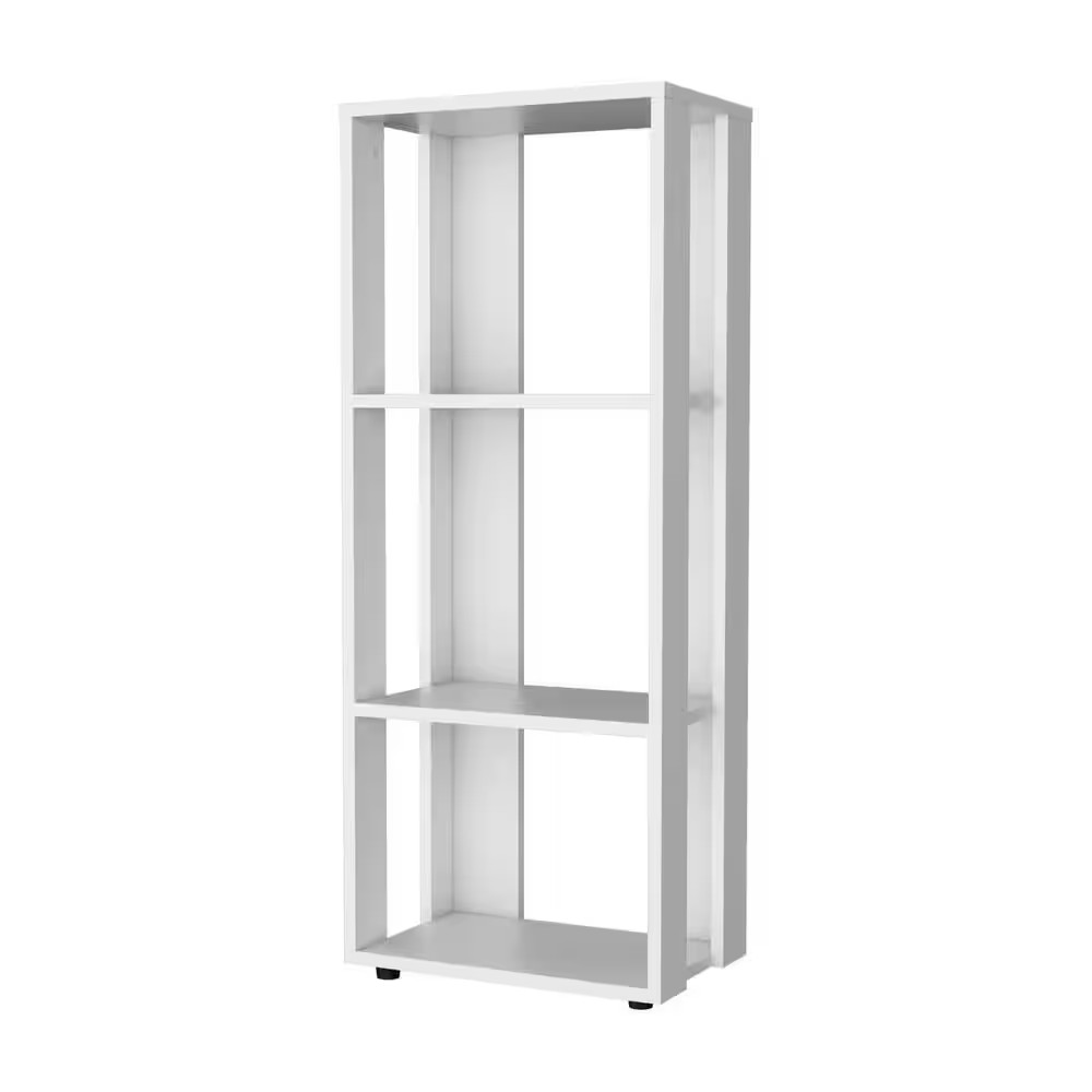 15.7 In. W X 9.9 In. D 3-Tier White Wooden Decorative Wall Shelf, 3-Tier Bookcas