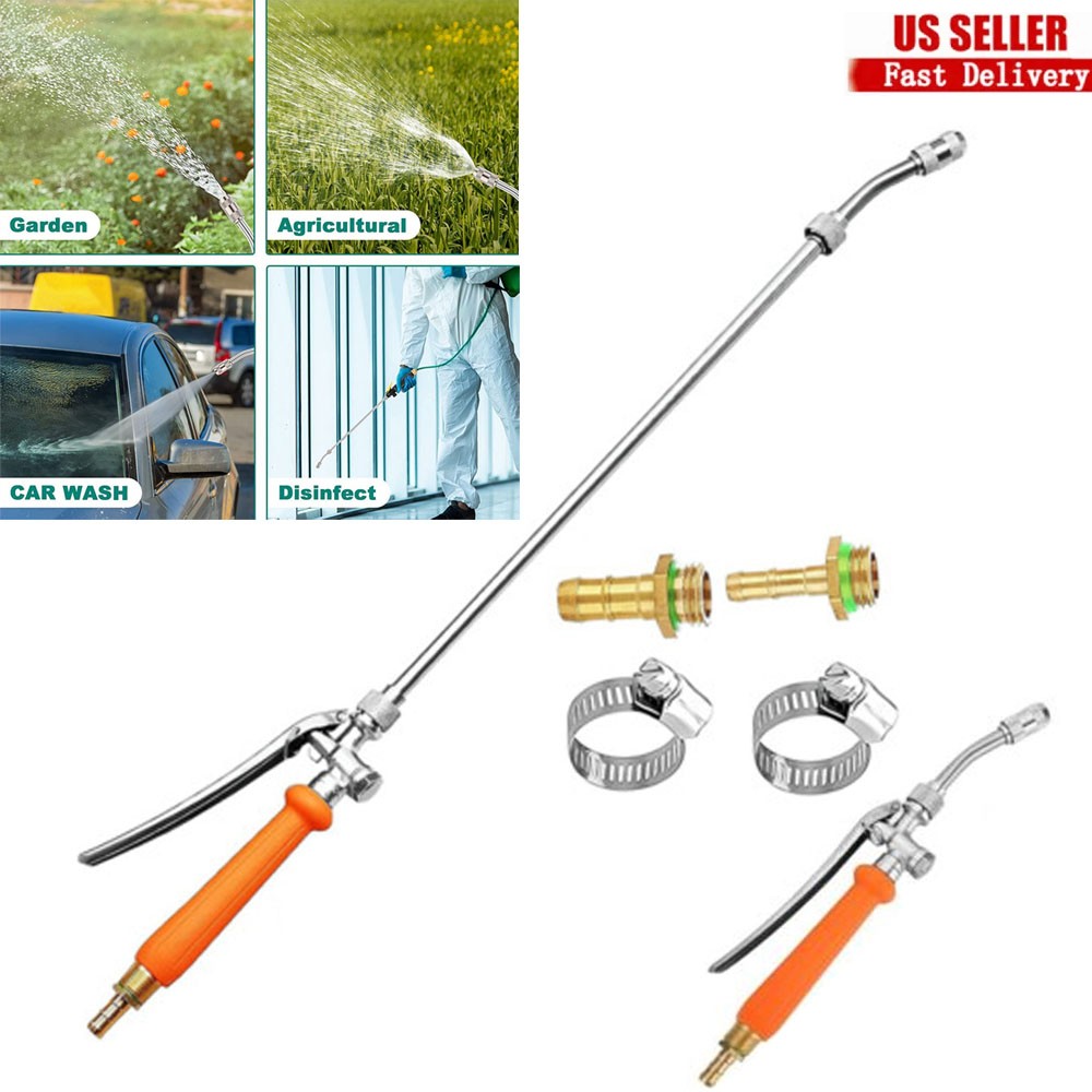 29” Sprayer Wand Replacement, 3/8″ Brass Barb Universal Stainless Sprayer Wand