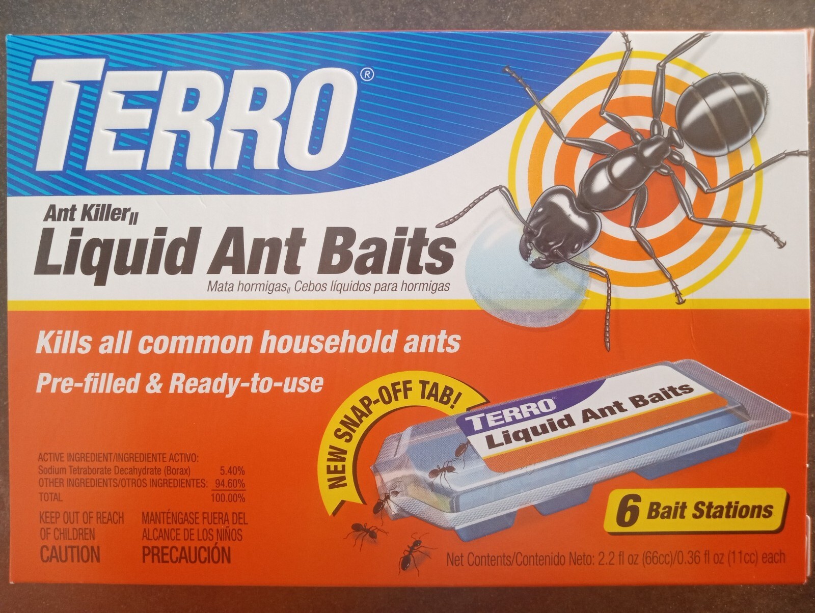 TERRO Liquid Ant Killer Bait Outdoor Indoor Tray Traps Ready To Use T300 6-Baits