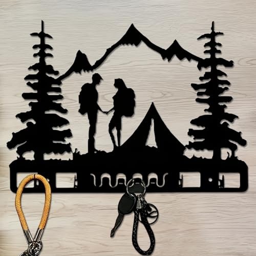 Key Holder Wall Mounted Key Hooks, 15.7 x 9.9 in /40 x 25.2 cm Camping Hook