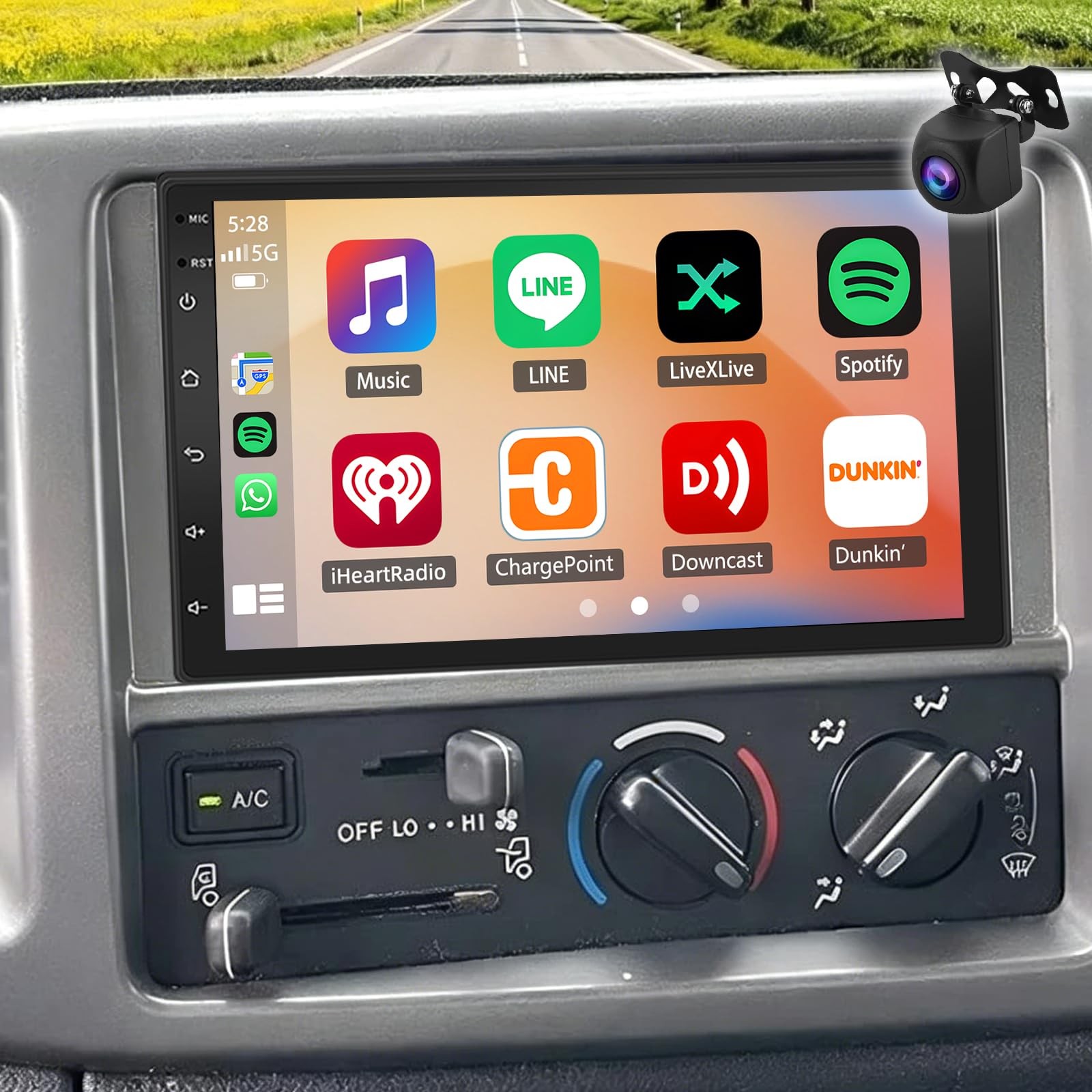 7 Inch Car Stereo 1988-1992 Toyota Corolla CarPlay Android Auto Backup Camera FM