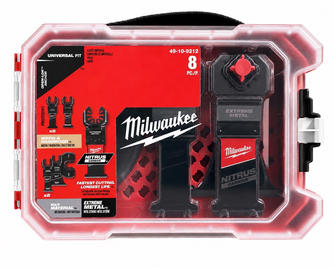 Milwaukee 49-10-9212 NITRUS Carbide Oscillating Multi-Tool Blade Set 8 Piece