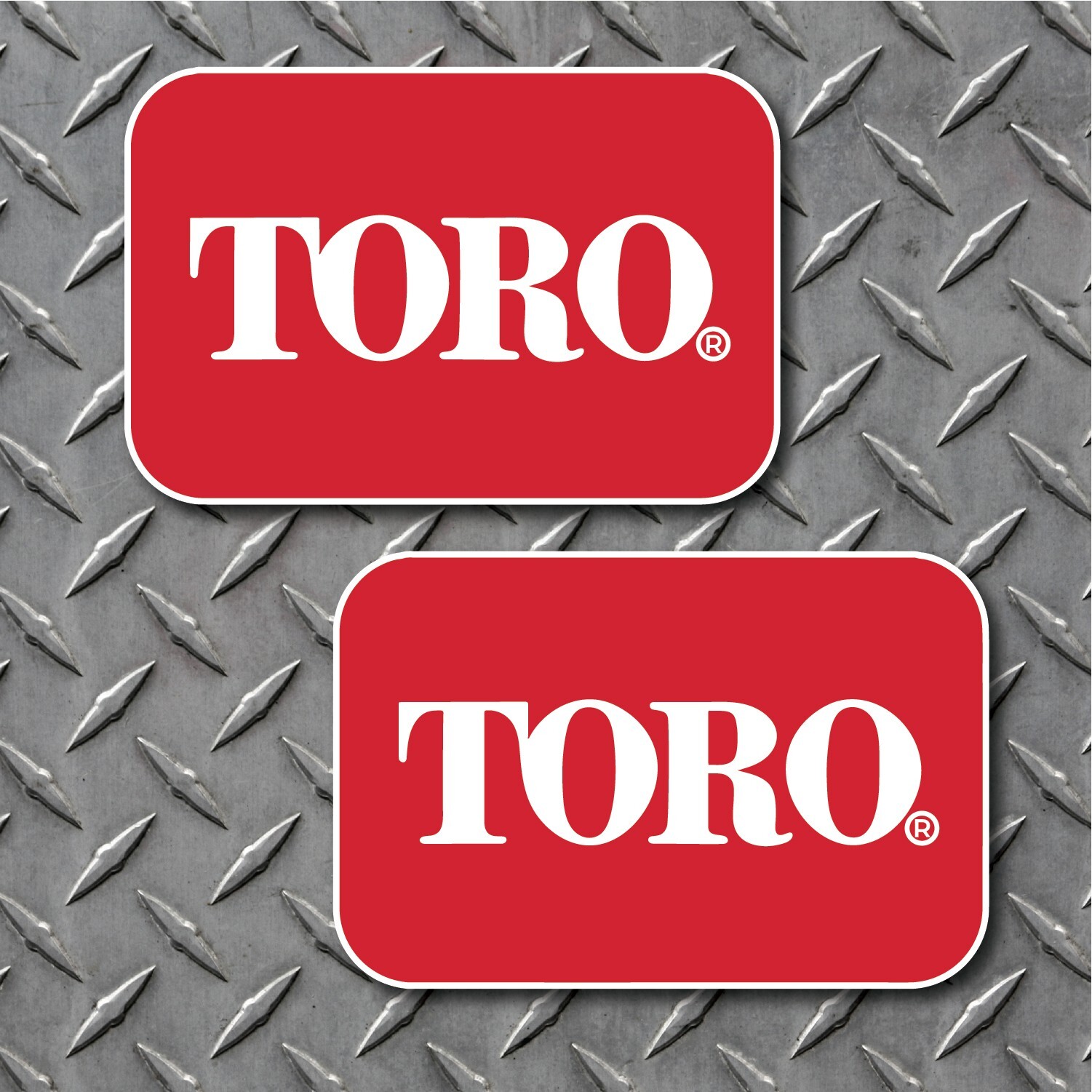 WITH TRACKING 2 TORO Logo Vinyl Decals 4″ x 6″ – ZERO TURN & WALK BEHIND MOWERS