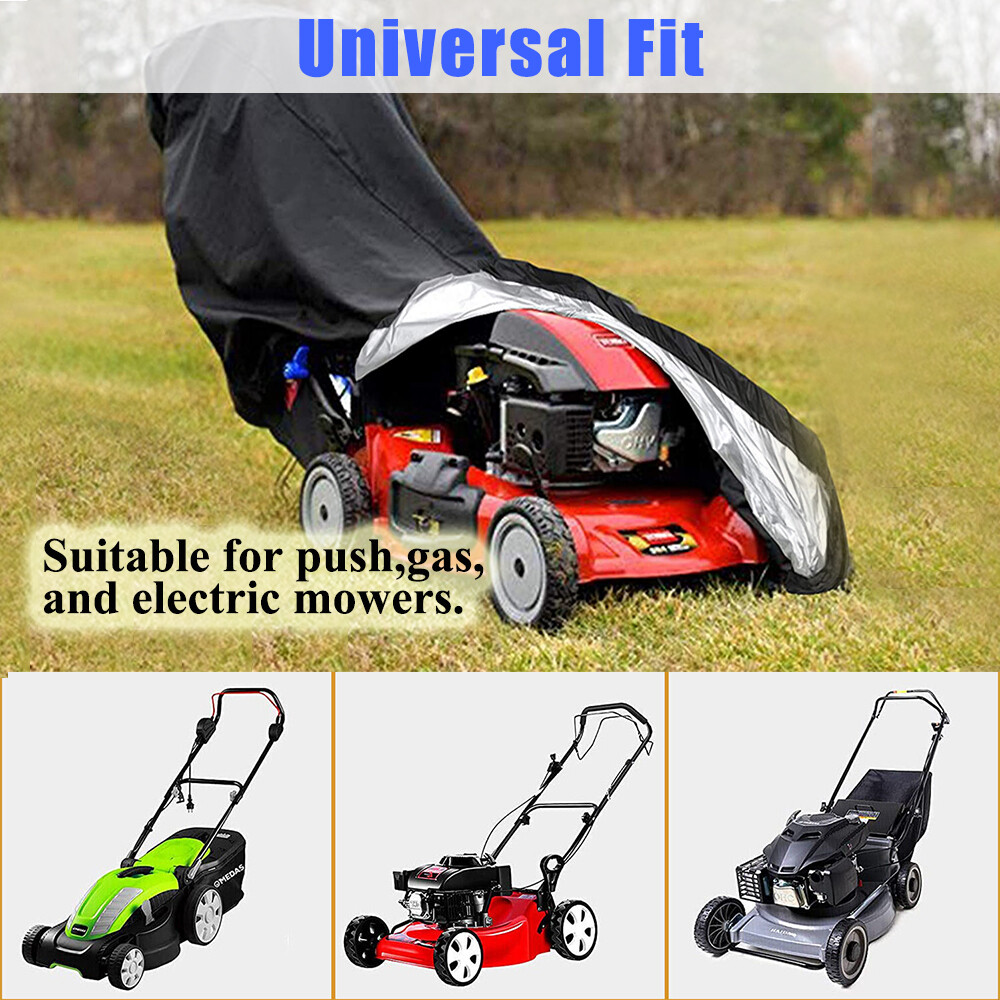 Universal Waterproof Push Lawn Mower Cover 420D Heavy Duty Outdoor UV Protector