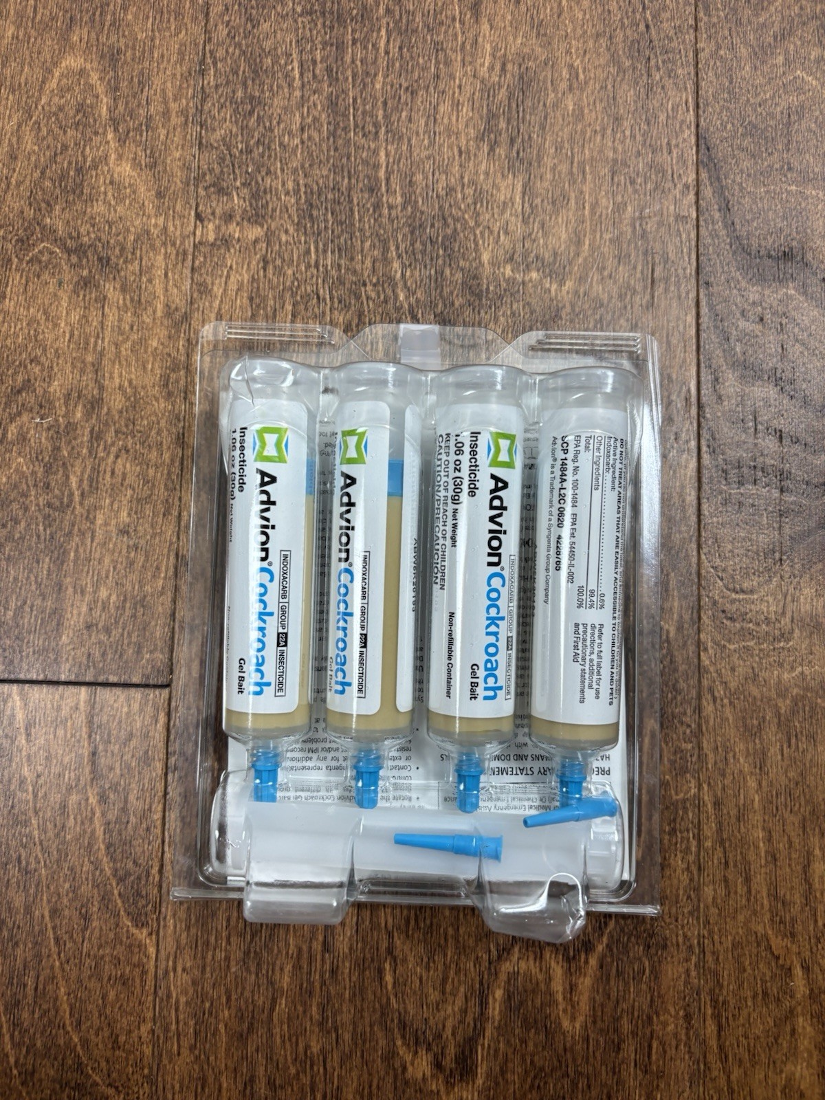 GENUINE Advion Roach Killer | 4 PACK | Cockroach Gel Bait Tubes + Plunger & Tips