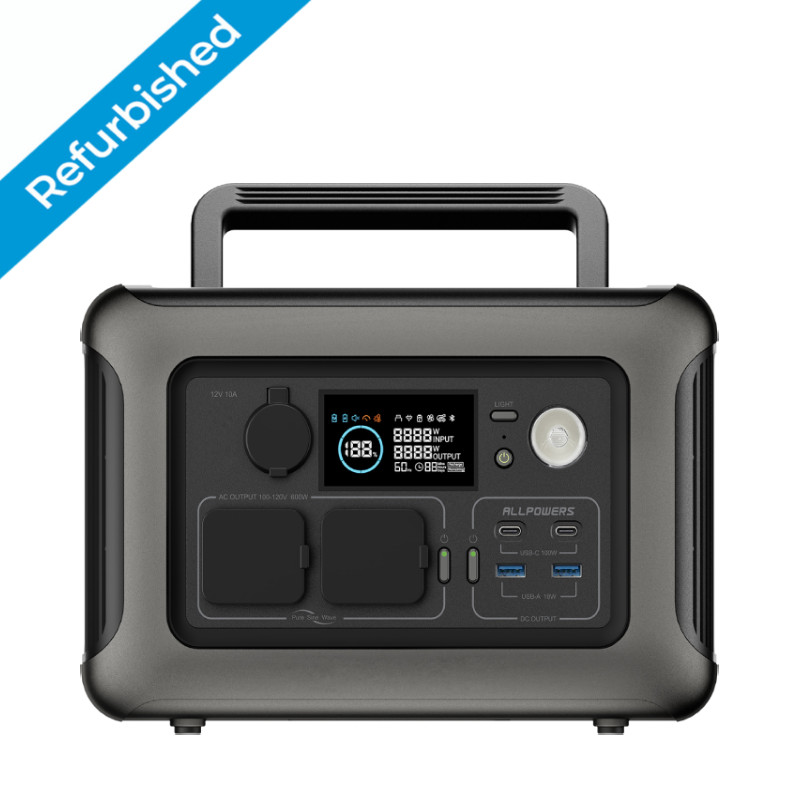 ALLPOWERS 299Wh 600W Portable Portable Power Station Wireless Charge Refurbished