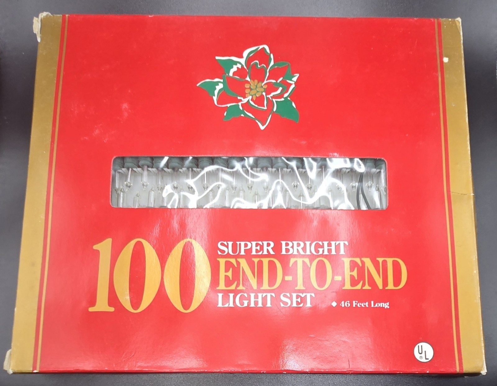 CHRISTMAS LIGHTS Holiday Time, 100 Super Bright Clear End-to-End Light Set 46ft