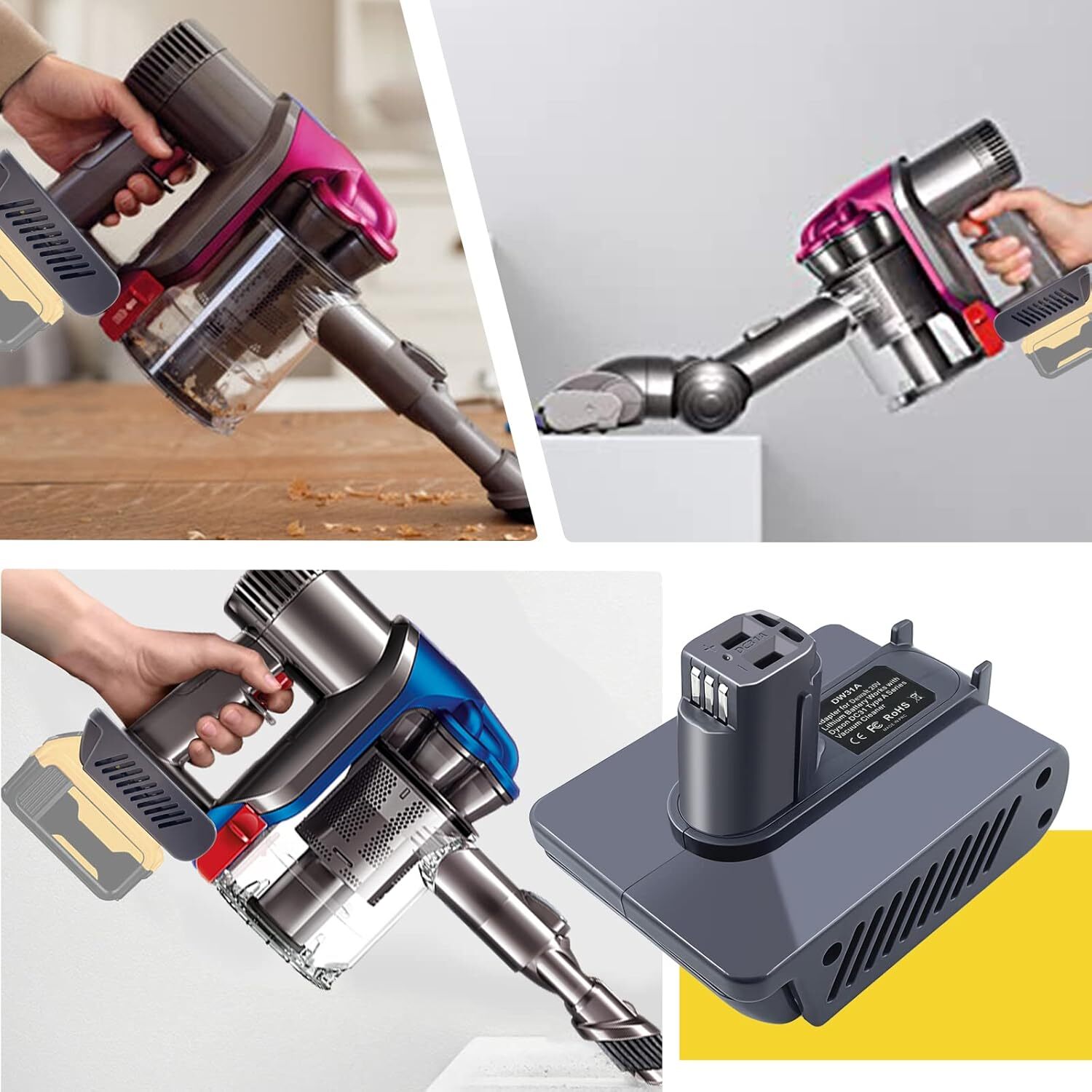 Adapter for Dewalt Battery Convert for Dyson Type-A DC31 DC34 DC35 DC44 Vacuum