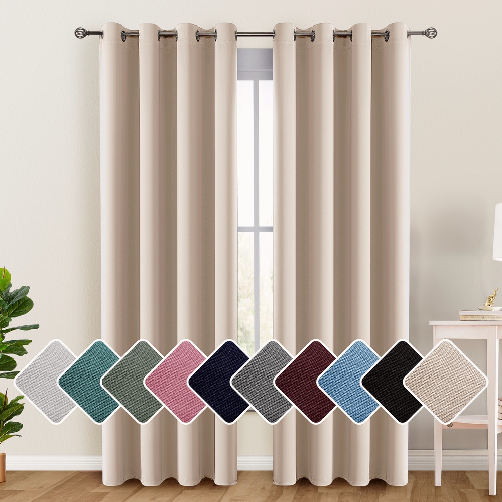 Blackout Curtain Room Darkening Window Curtains Insulated Thermal Grommet Panels