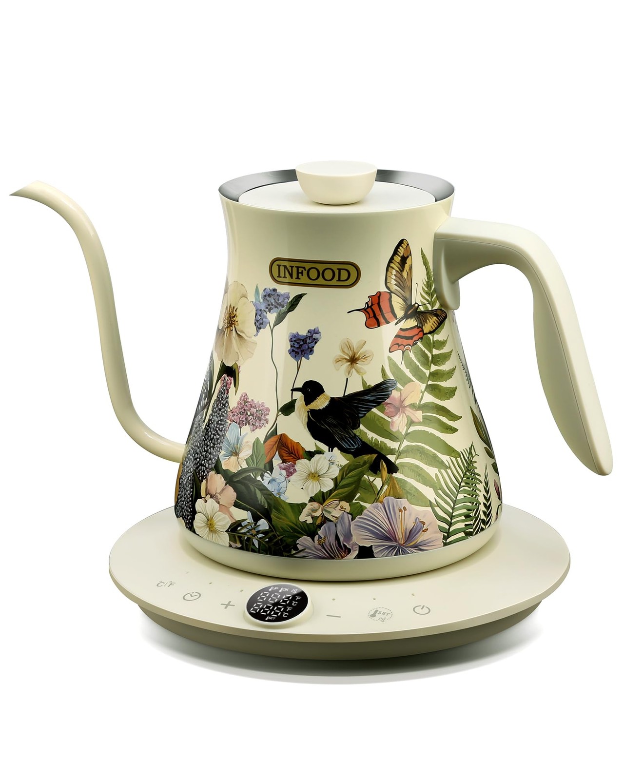 Best INFOOD 0.8L Gooseneck Electric Kettle, Precise Temperature Control for Pour