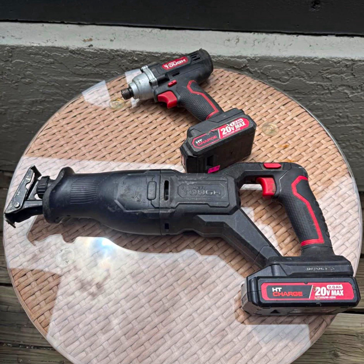 Hyper Tough 20V MAX Cordless Brushless Recip Saw & Impact Driver, 2 Batteries