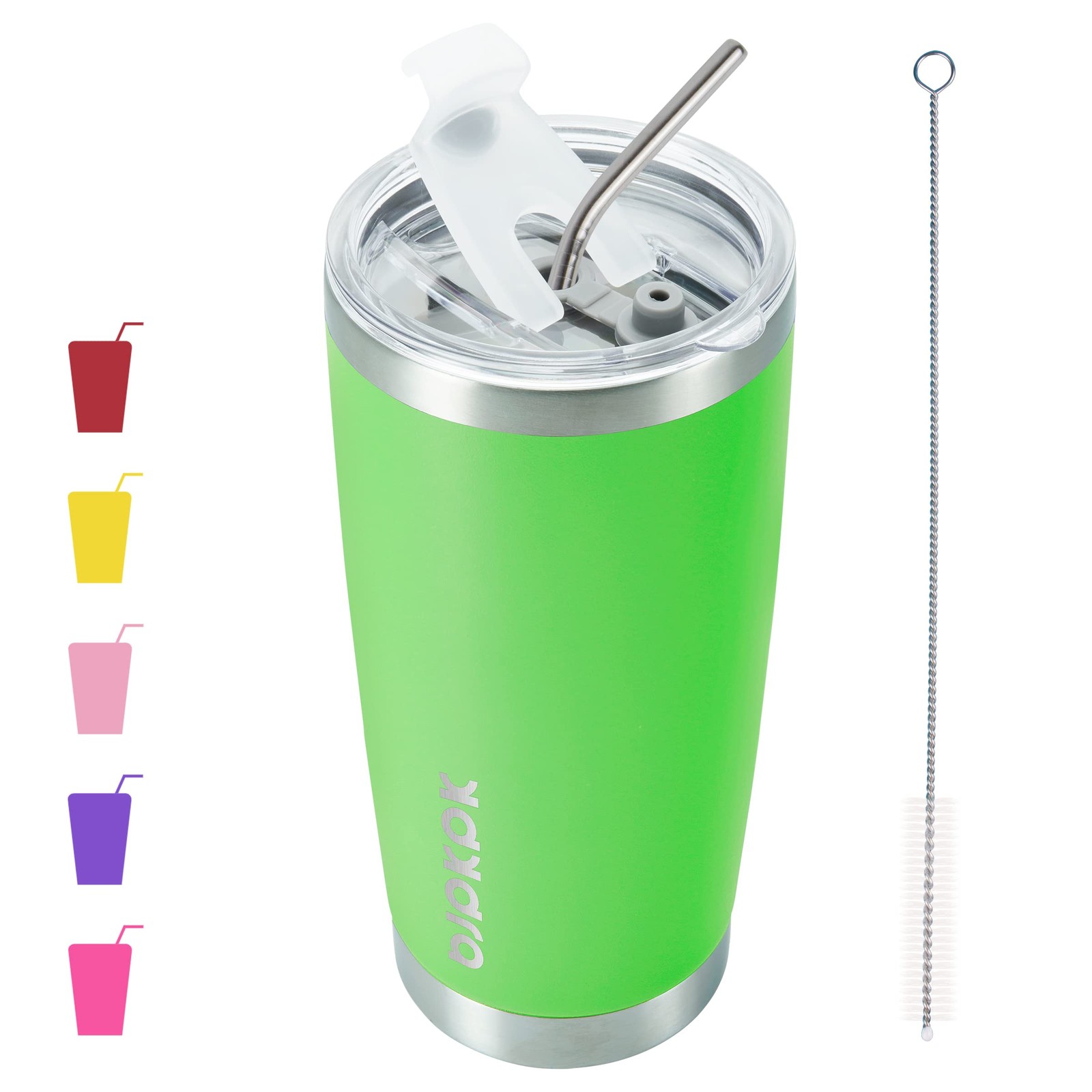 BJPKPK 20 oz Insulated Tumblers With Lid And Straw Stainless Steel Coffee Tum…