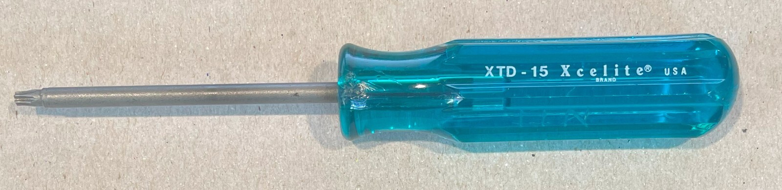 Xcelite XTD15 Chromium Vanadium Steel Torx Round Blade Screwdriver T15 Head blue