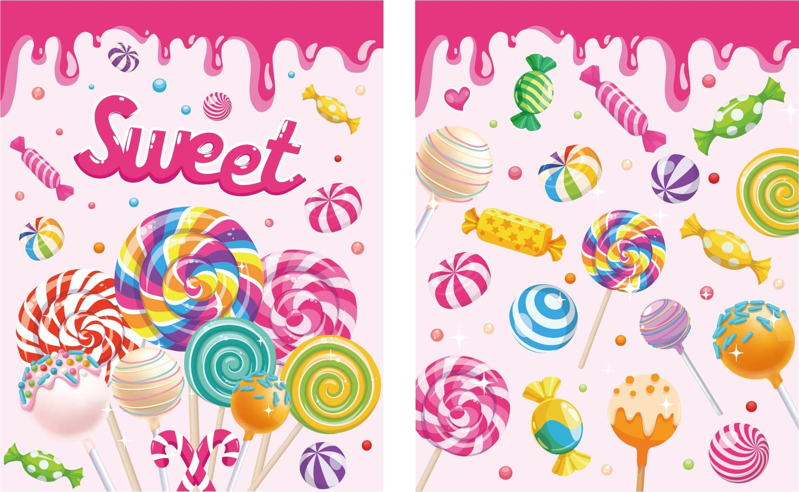 12 Pack Lollipop Drawstring Party Bags Sweet Candy Gift Treat 10.6×13.4 In