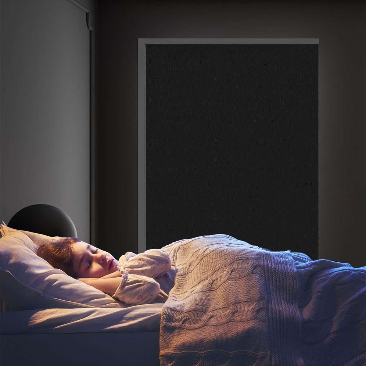 Magnetic Blackout Window Cover 100% Room Darkening Shades Black Out 57in x 40in