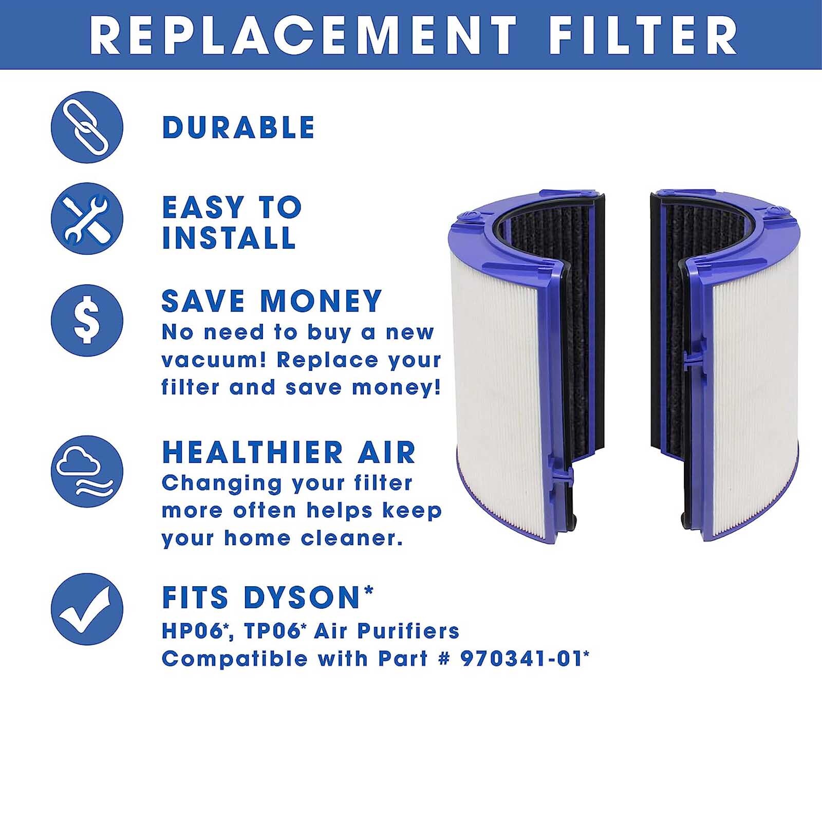 Premium Air Purifier Filter for Dyson PH03, PH04, HP07, TP07