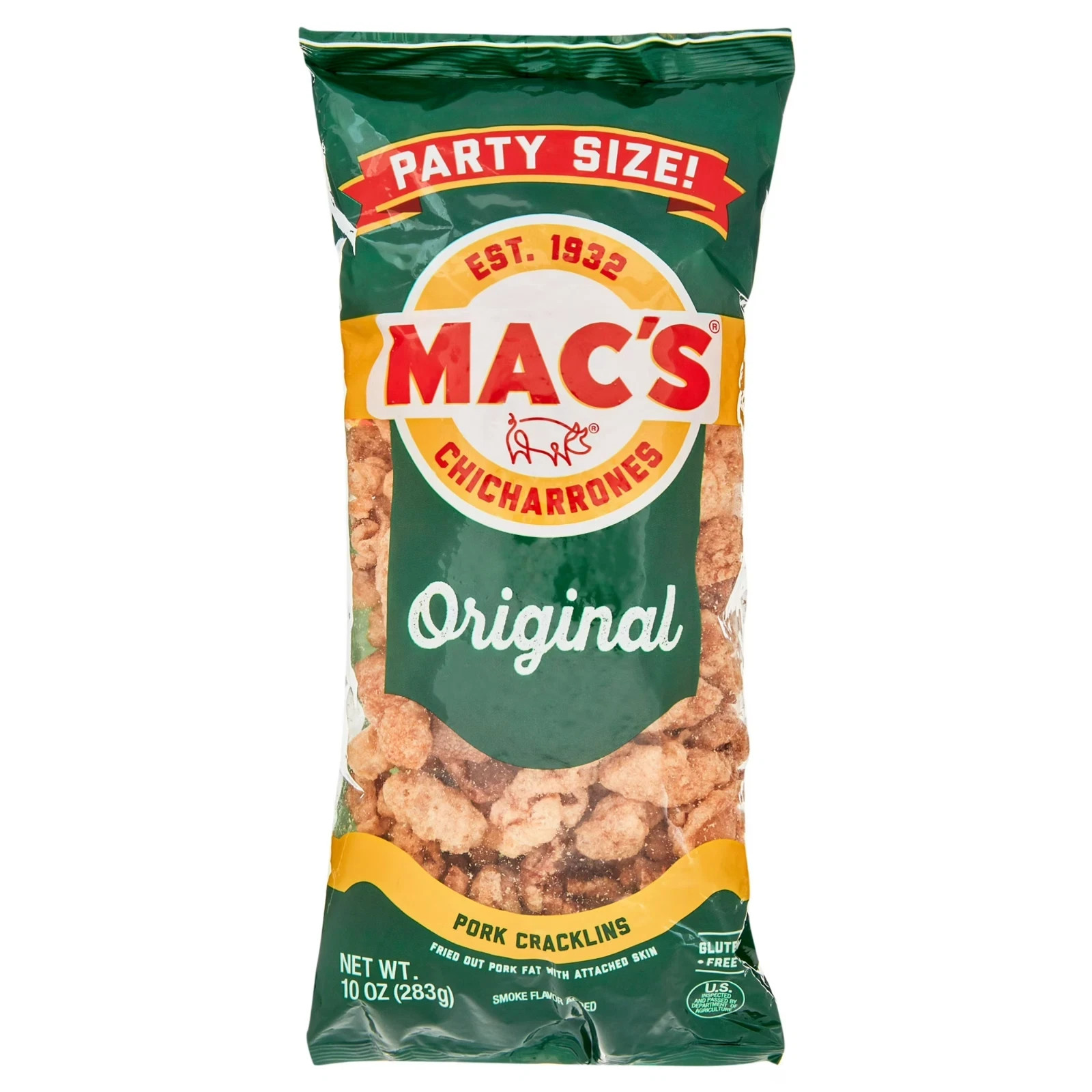 Mac’s Chicharrones Original Pork Cracklins, 10 Oz…