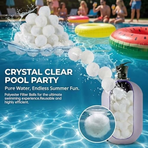 50PCS Pool Filter Balls for Sand-Filter – Dry Filter Sand Balls,Reusable Swimmin