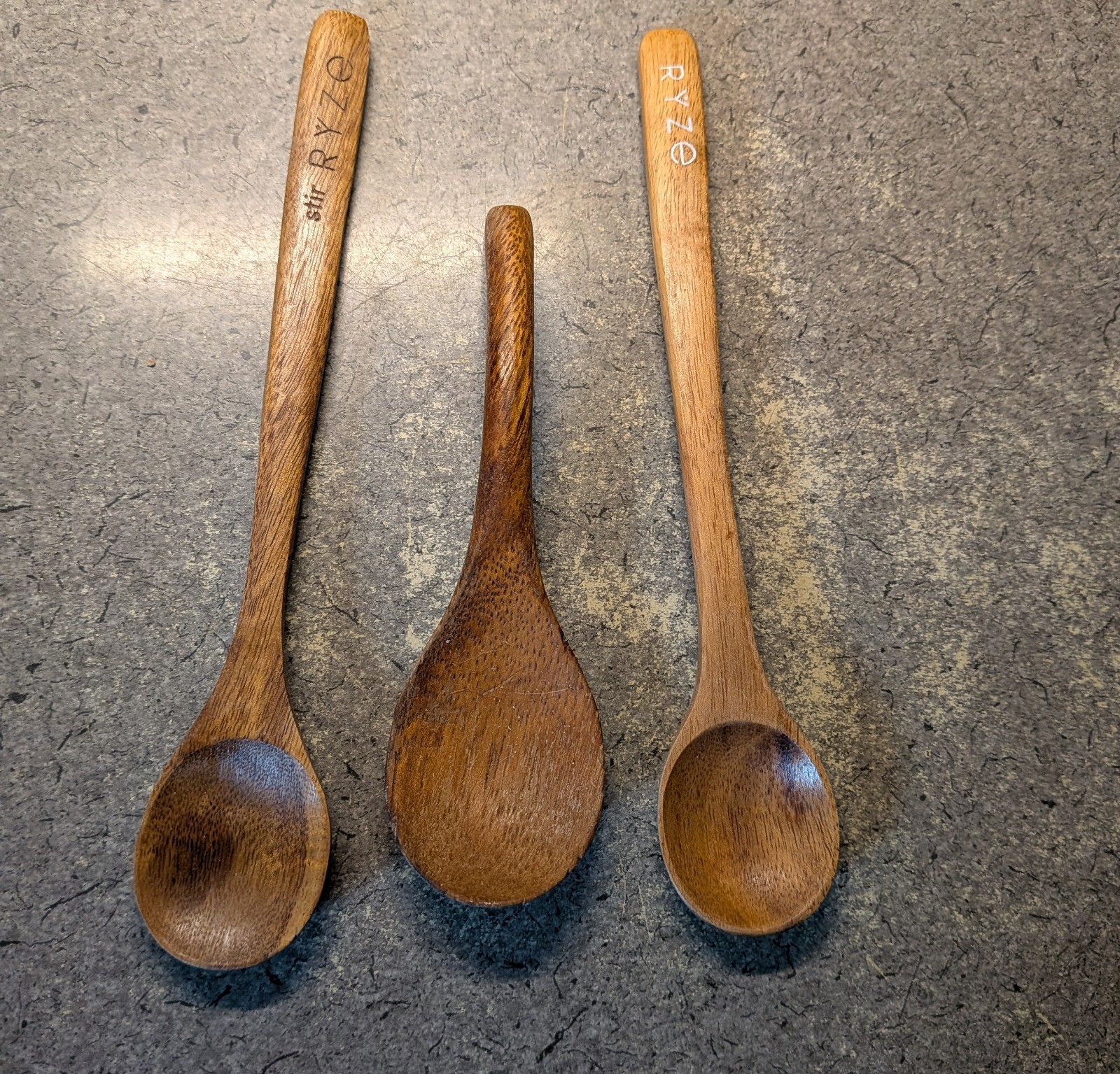 3 Pack Stir Ryze Mushroom Coffee Handmade Acacia Wood 6.5″ Scoop Spoon