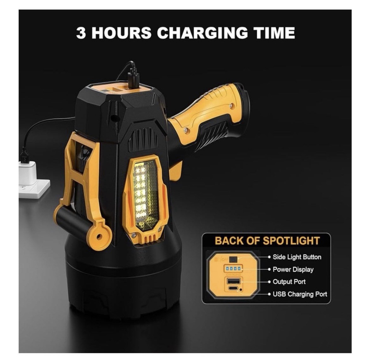 Rechargeable Super Bright Led Flashlight Handheld Spot Lights Outdoor