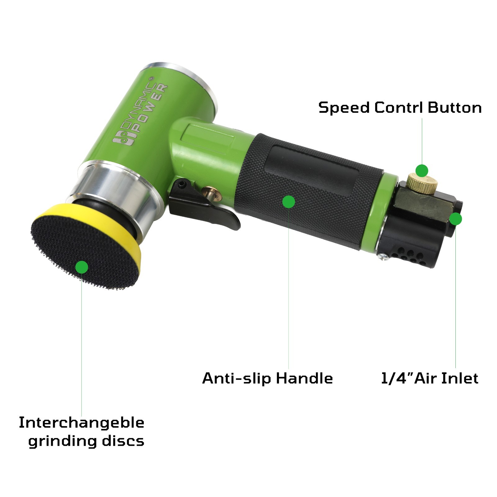 Mini Air Sander Kit 1″ 2″ 3″ Pneumatic Detail Polisher Buffer 15000RPM Car Auto