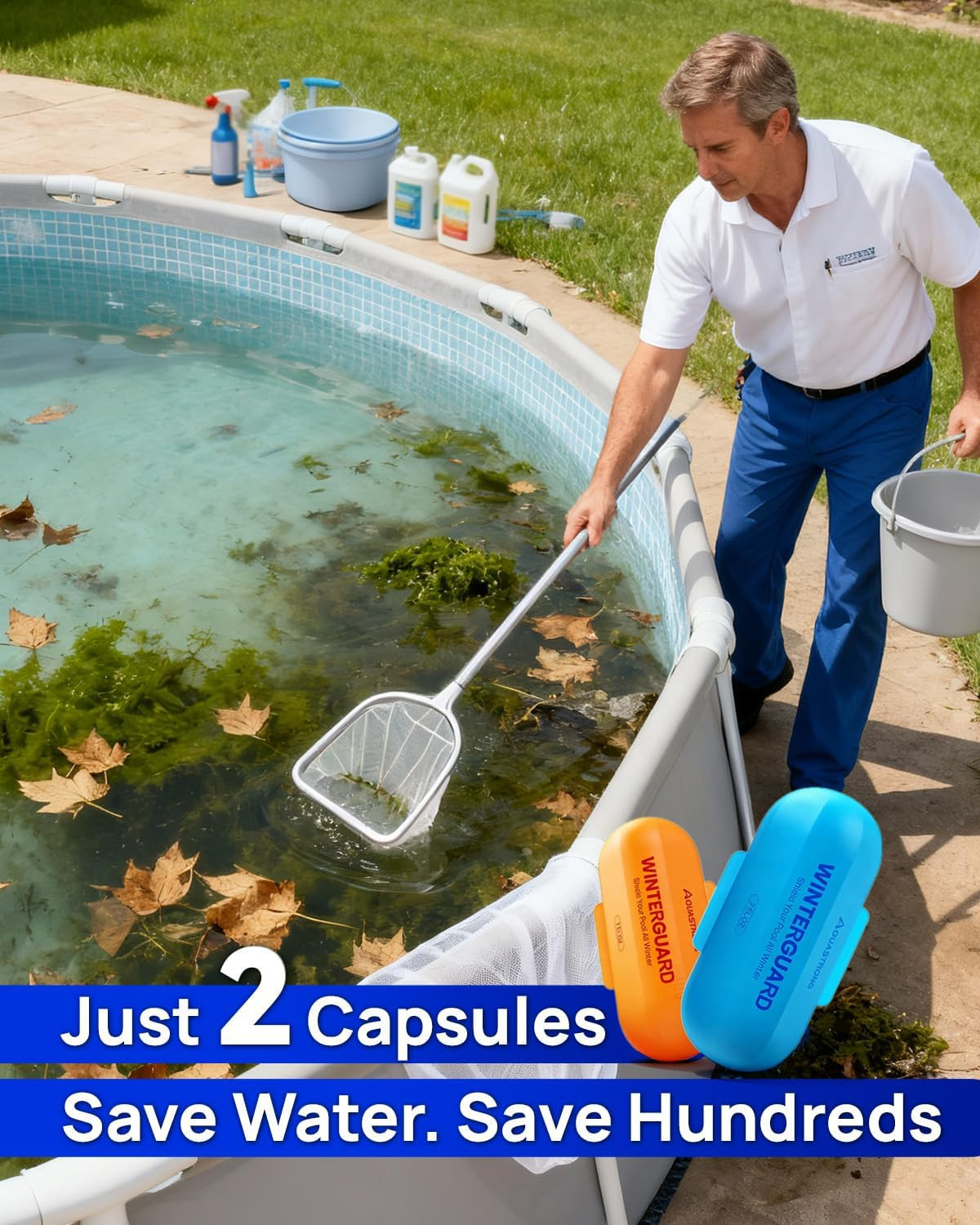 Pool Winter Closing Kit Up to 30000 Gal. Winterizing Tablets 6 Month Clear Water