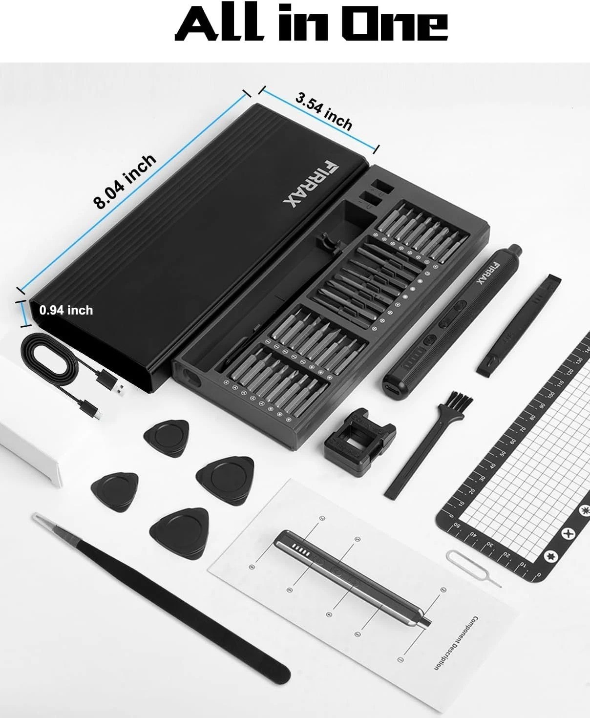 Ultimate 76-in-1 Electric Screwdriver for PCs, Phones, Cameras—With LED Lights