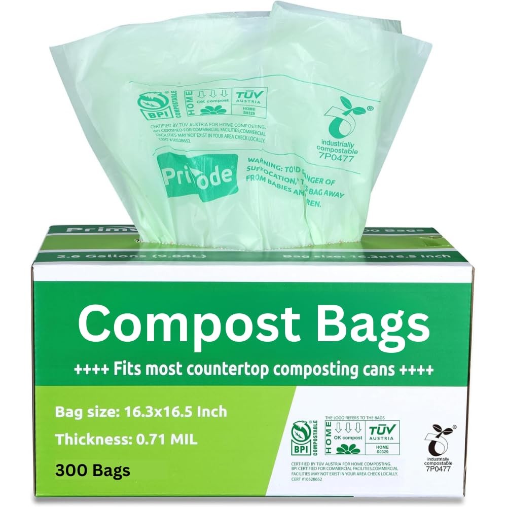 Compost Bags 3 Gallon Compostable Trash Bags 300 Count Small Compost Bags Extra