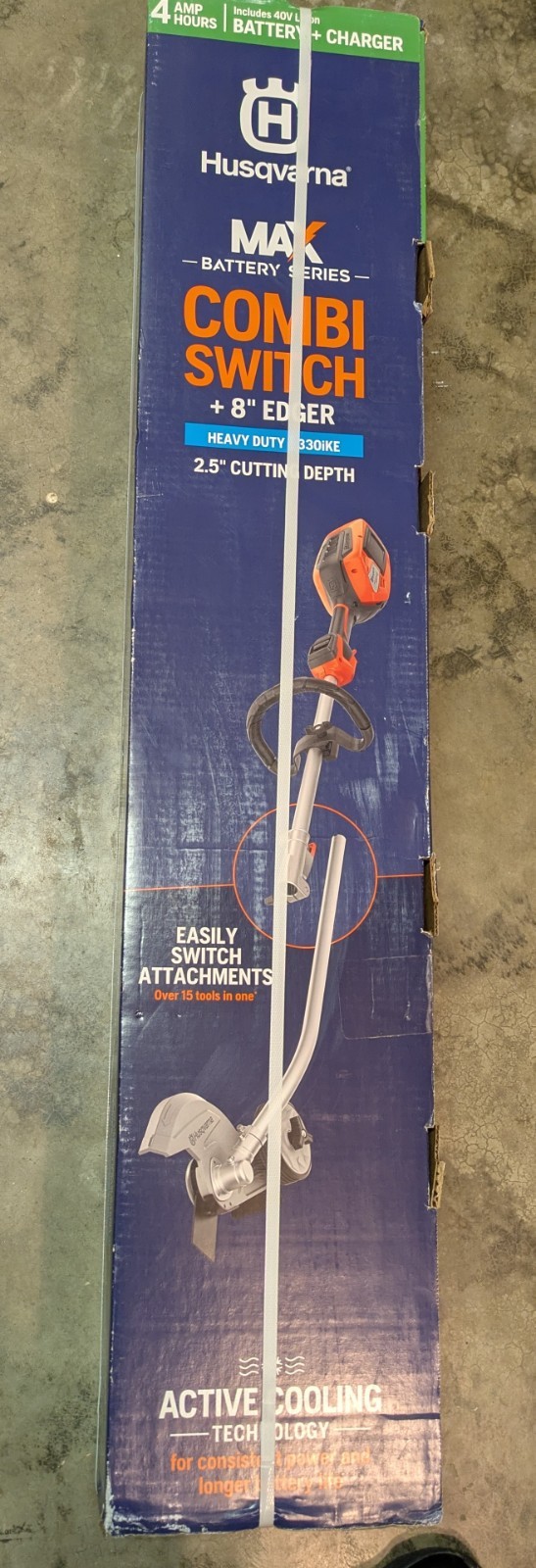NEW Husqvarna Combi Switch + Edger 330iKE BATTERY AND CHARGER INCLUDED NEW