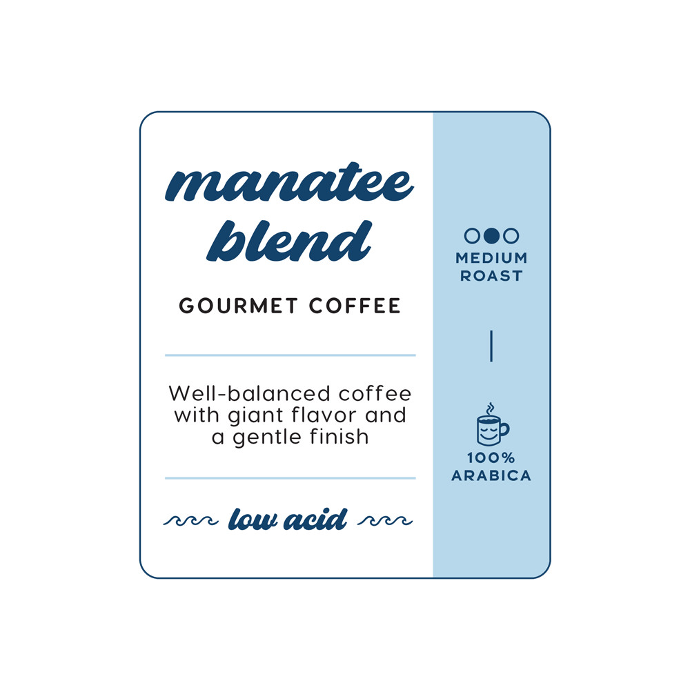 Manatee Gourmet Coffee Caribbean Delight, Medium Roast, Ground, 12 oz. (3 Pack)