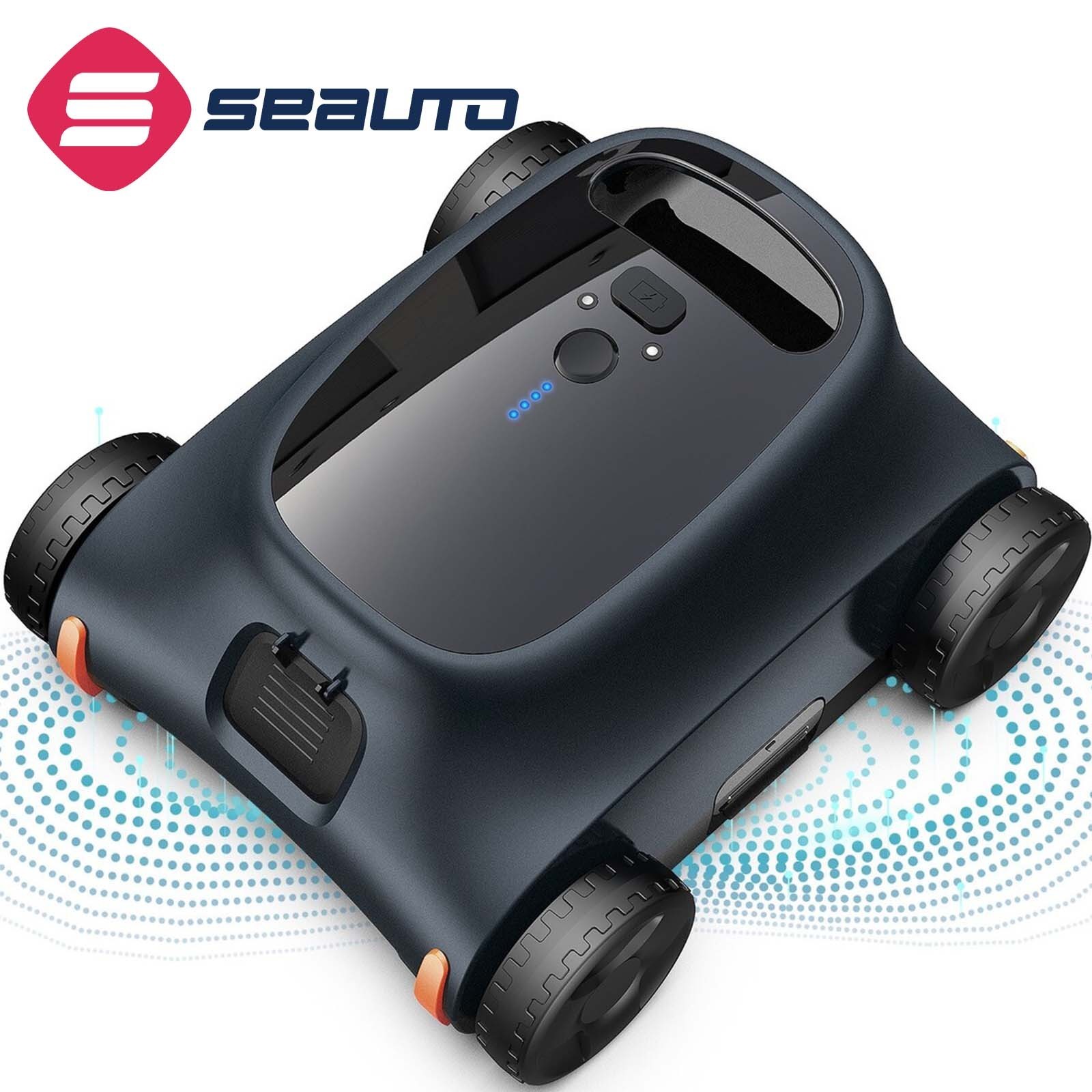 Seauto Pool Vacuum Cordless Pool Cleaner Robotic Wall Climbing Powerful Suction