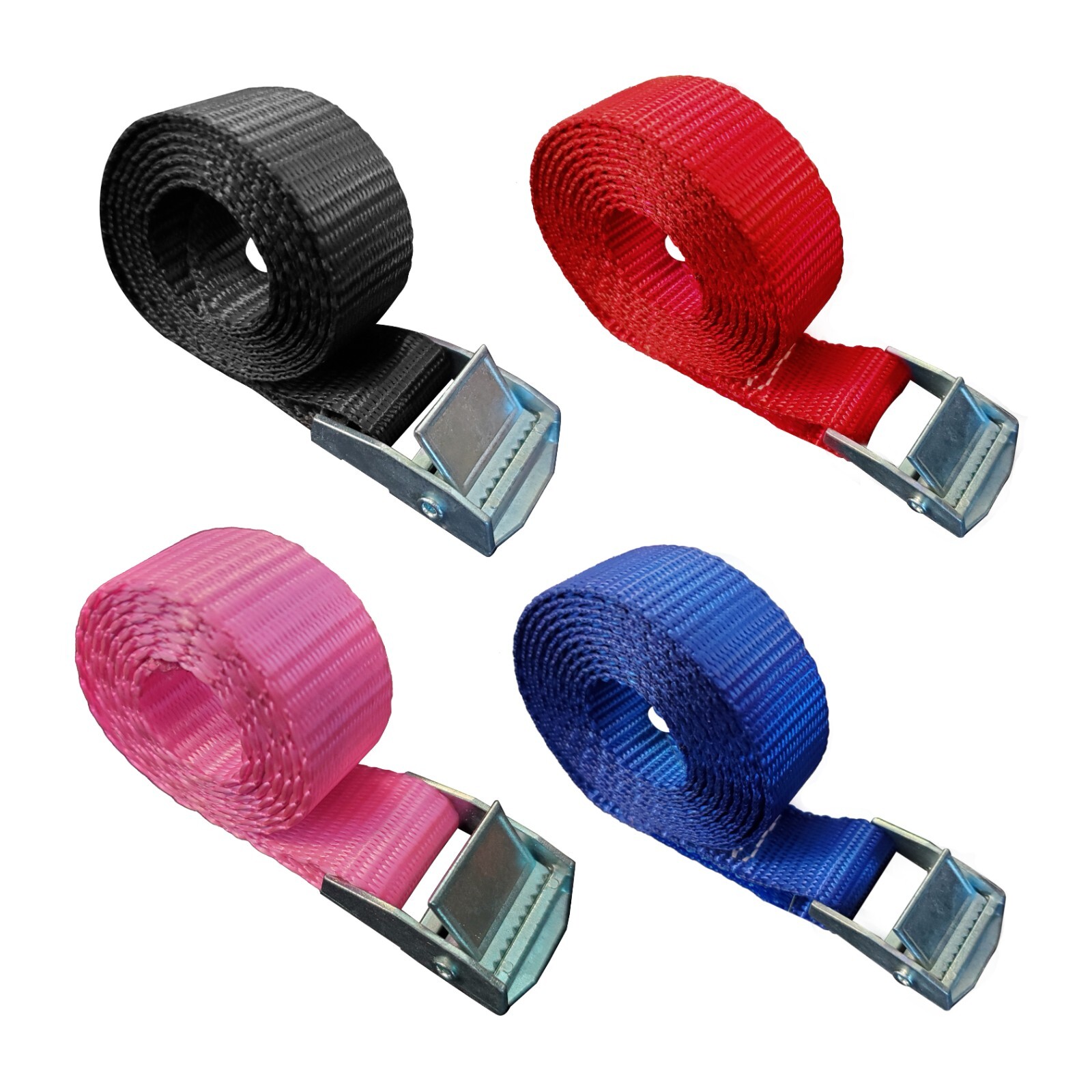 USA 1″ x 3′- 15′ Endless Cargo Lashing Strap w/Cam Buckle for Motorcycle Bicycle