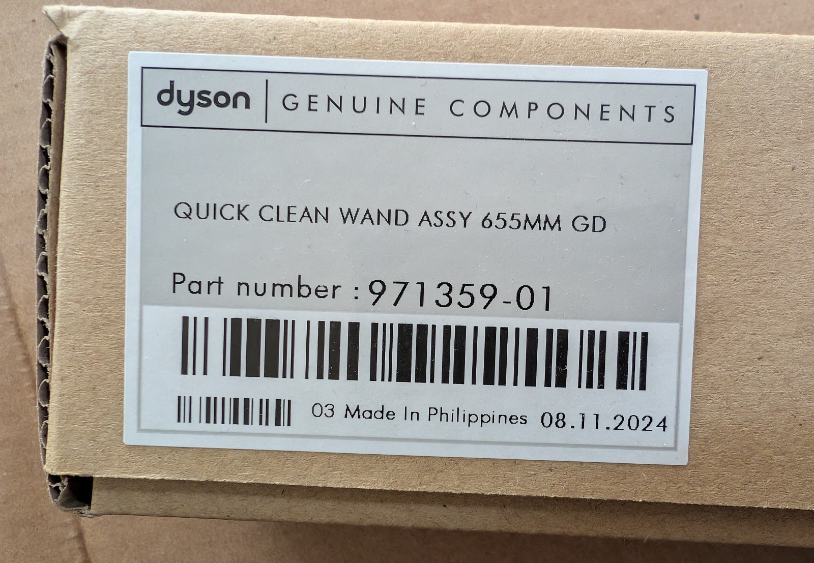 GENUINE DYSON V15 DETECT Quick-clean Wand 655mm (Gold) Stick Tube w/ Crevice