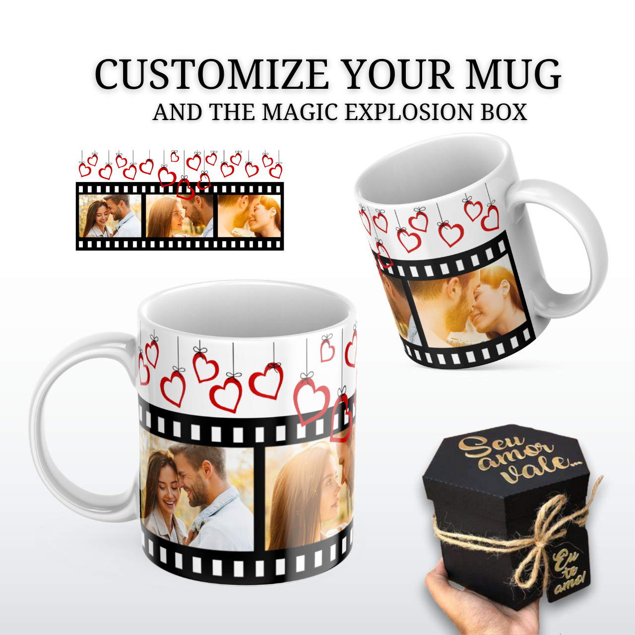 Personalized mug with text photo name logo personalized gift funny coffee mug 09