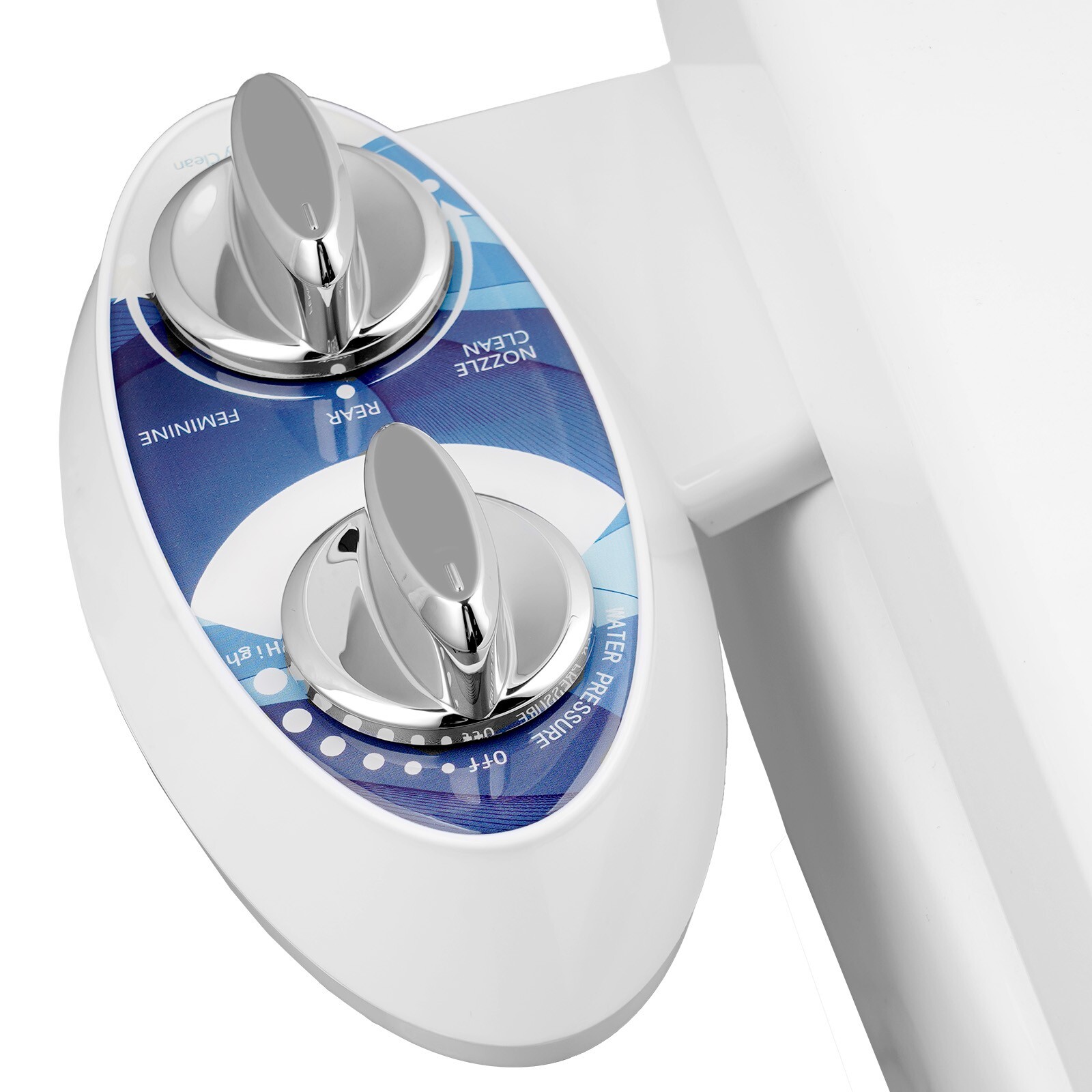 Bidet Fresh Water Spray Kit Non Electric Toilet Seat Attachment with Dual Nozzle