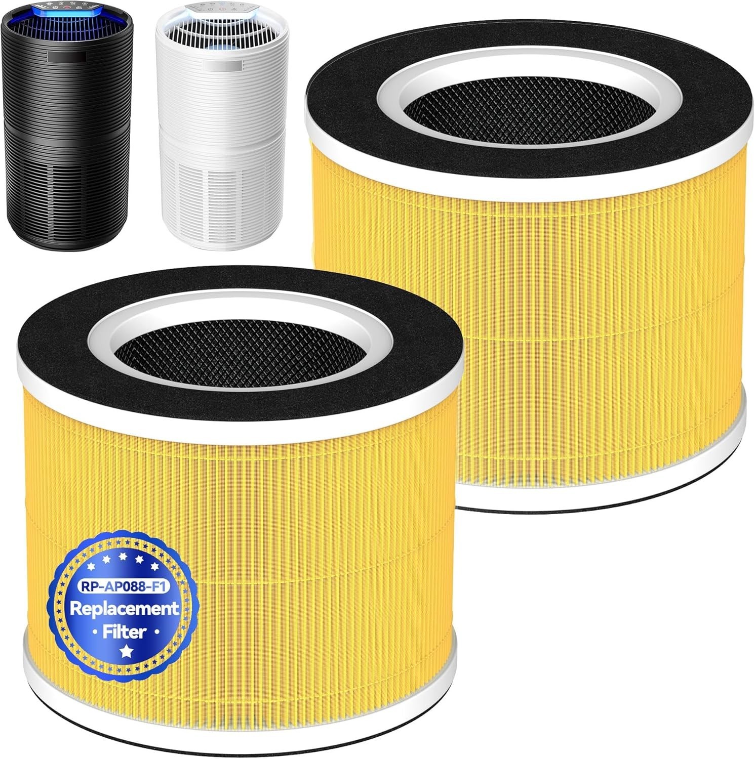 RENPHO RP-AP088 HEPA Filter Replacement 5-Stage Pet Care 2-Pack