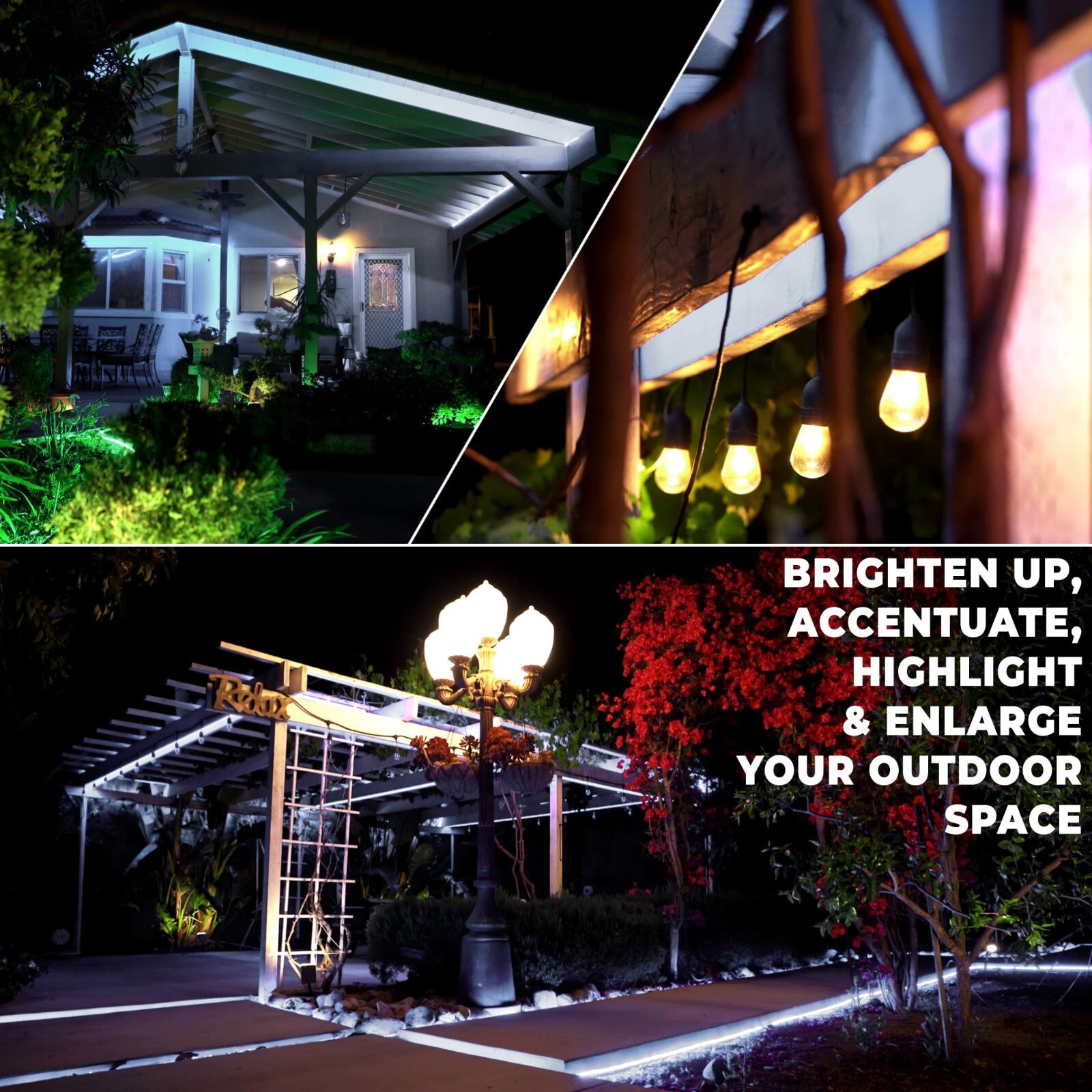 Cool White Thick LED Rope Light Accent Indoor Outdoor 10/20/25/50/100/150FT/300F