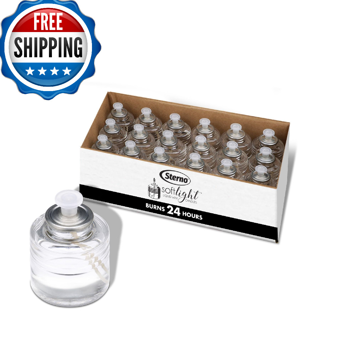 Sterno SoftLight Liquid Wax Candles – Decorative, Long-Lasting