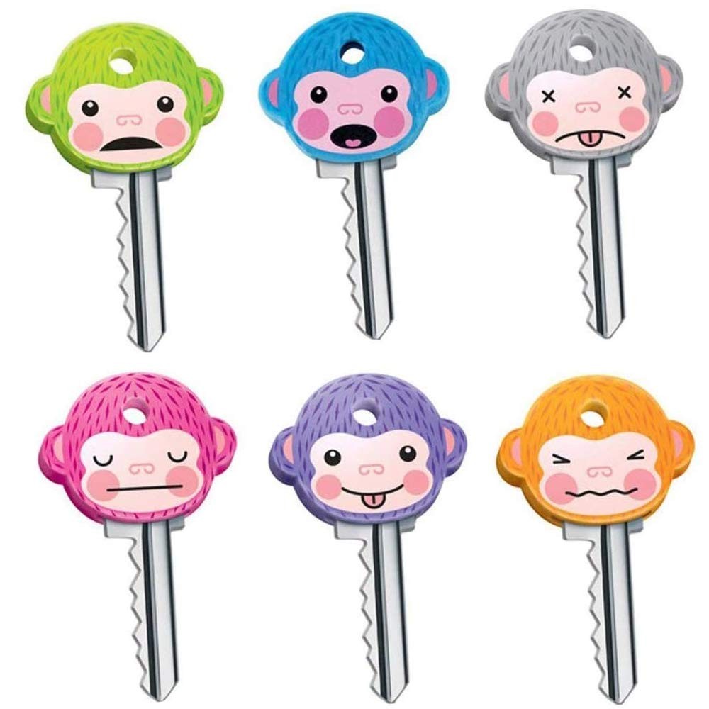 6 Pcs Key Caps Covers Small, Random Color, Blue, Green, Purple Multicolor